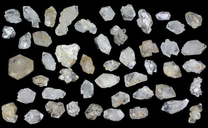 Flat: Clear Quartz Crystals (Morocco) - Pieces #82338